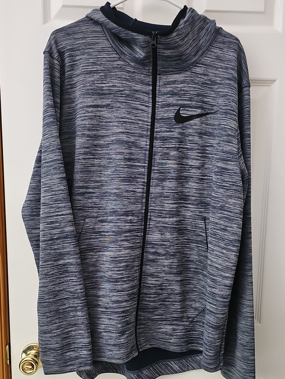 Nike Heathered Navy/Gray Full-Zip Hooded Jacket